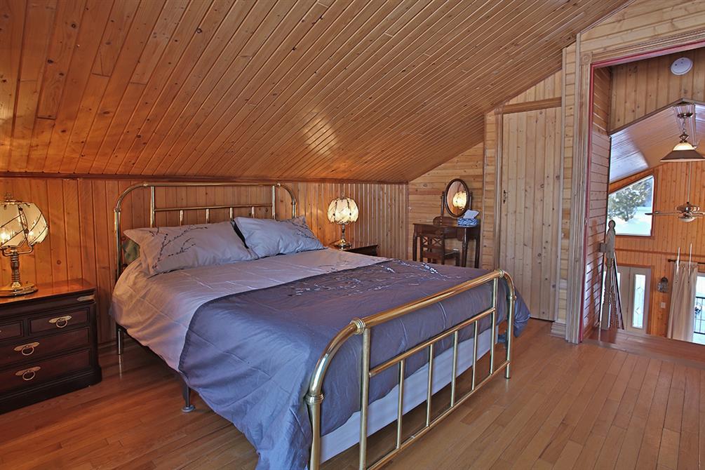 Chambre à l'étage (&copy;Chalet du Ranch St-Hubert)